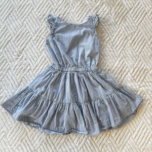 Polo Ralph Lauren Girls' Striped Ruffle Shoulder Tiered Dress - 4 / 4T